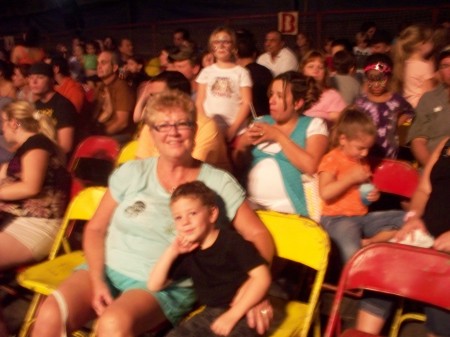 Me and Jaxon at circus, Pappy went for a smoke