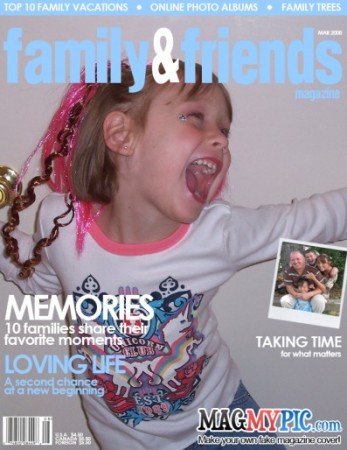 My niece Aubree on magazine cover