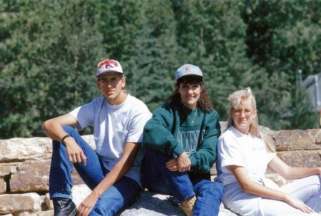 my mom, bro and sis in breckenridge, co