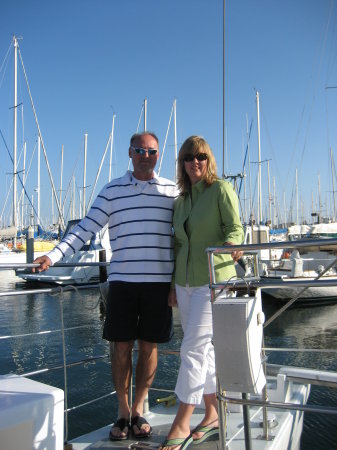 Ross and Lorrie in Santa Barbara harbor