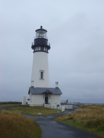 Yaquina Head Lighthouse off the Oregon coast.