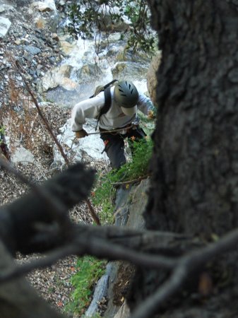 Rappelling down Vivan Creek