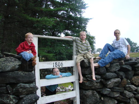 Caleb, Michaela, Silas and Zach at the pound