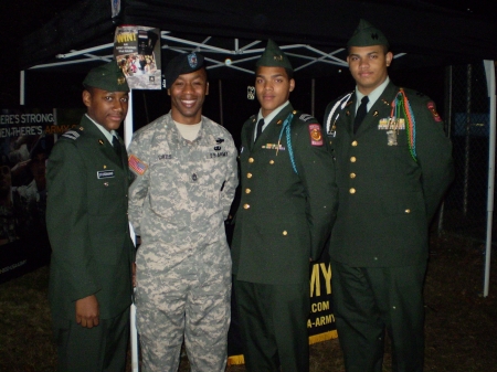 Sherwyn with ROTC Cadets