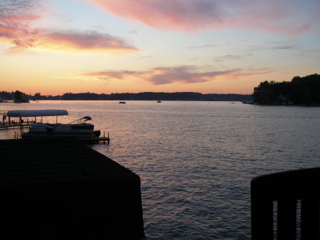 Beautiful sunset on the Lake