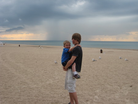 Tyler (15) and nephew athome in Chesterton, IN