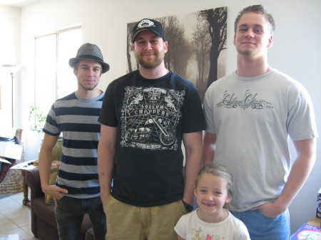 The kiddos: Cody, Dustin, Zachary, Hayleigh
