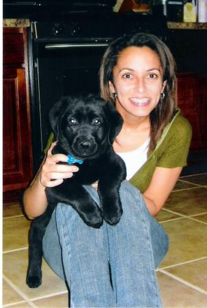 Vanessa and our puppy Marley