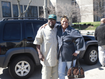 Me & softball coach at Wilberforce University