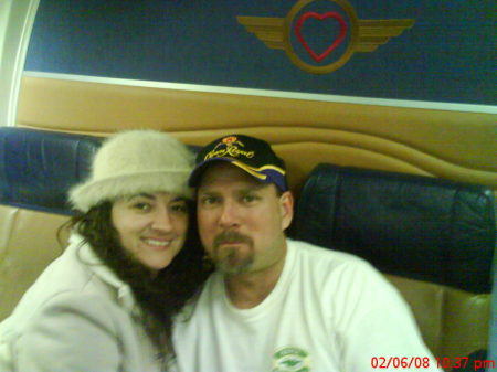 Lovebirds flying back from Las Vegas