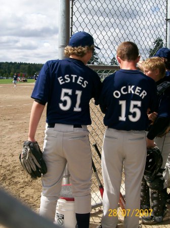 hanging in the dugout