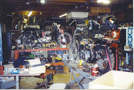 Bikes on benches