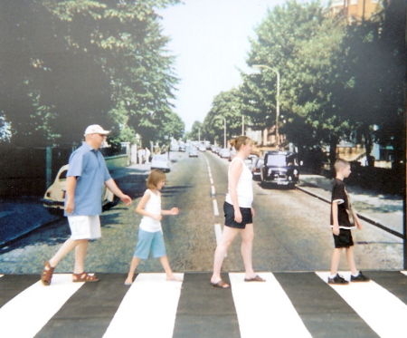 Walking across Abbey Road