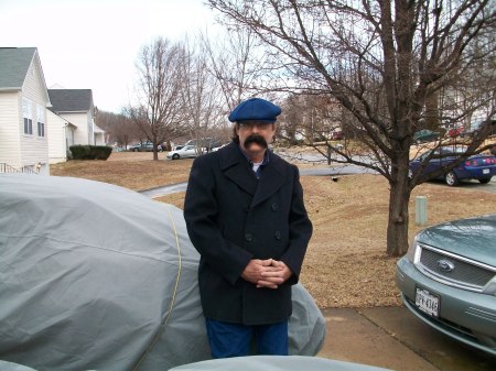 Leaning against my '79 Vette (covered)