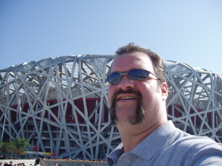 At the Birds Nest in Beijing, China