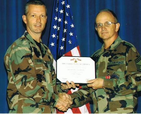 Receiving my Bronze Star Medal from Iraq