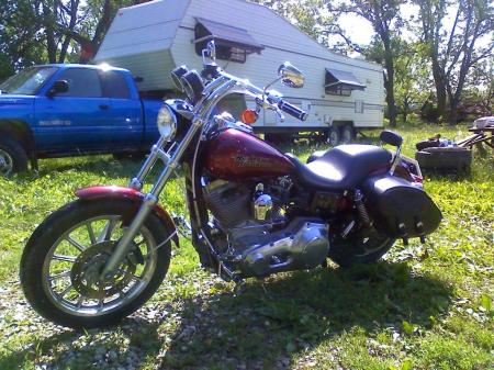 Harley and camper