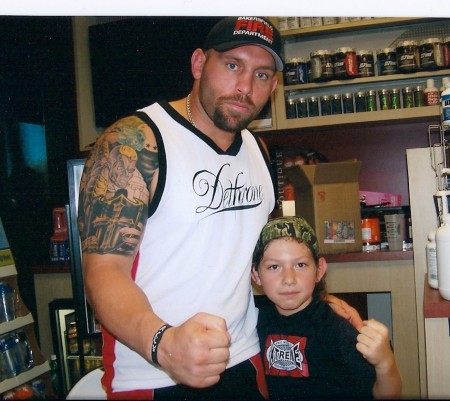 My son with former UFC Champ