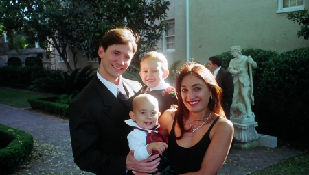 Me and my boys at Uncle Troy's wedding