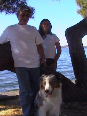 Me my Grandaughter and my dog