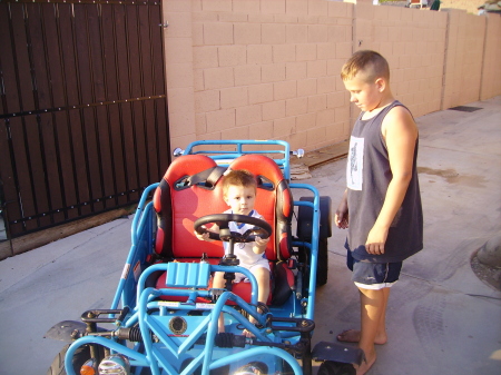 my grandson and his new ride