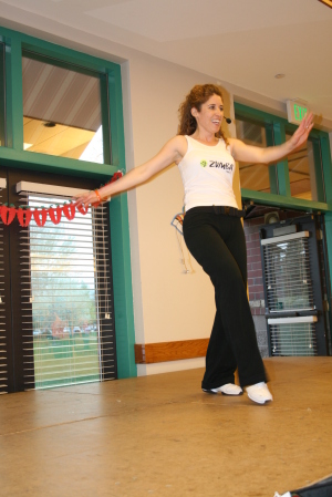 Shelly Teaching Zumba