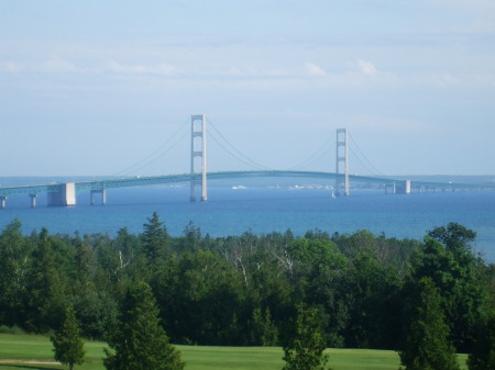 The Mackinaw Island Bridge.