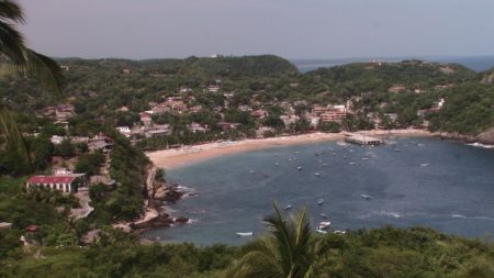 view of the east side of harbor, Puerto Angel