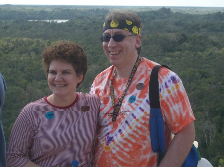 Candy and I atop a pyramid in Mexico