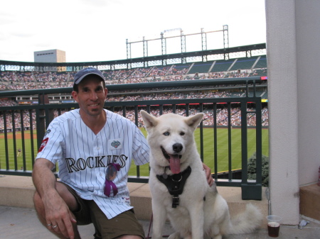 Avalanche and I at a Rockies game