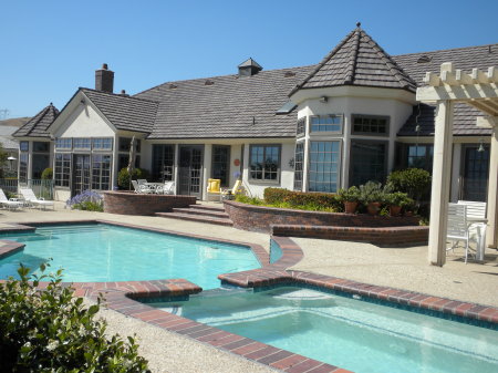 Back yard by the pool in Yorba Linda,Californa