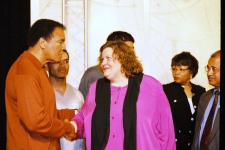 Muhammad Ali the Boxer at a Peace Conference :