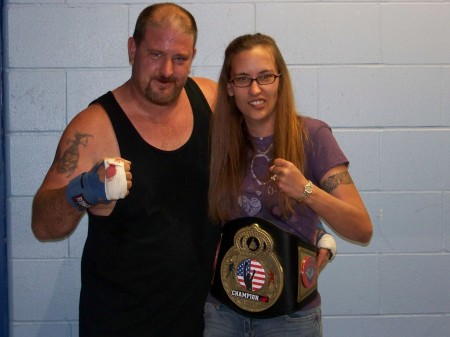 my wife & i just after winning the belt