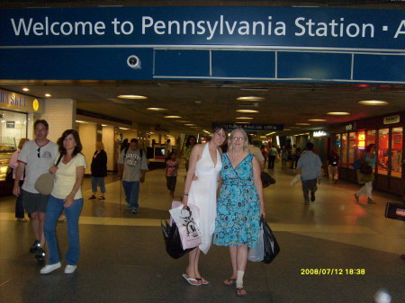 Heaher and me at Penn Station in NYC