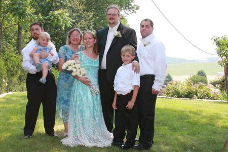 my family at daughter Jenni's wedding 6-7-08