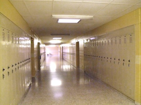 2nd Floor hallway at right end of the school