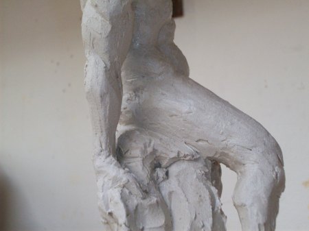A SCLUPTURE OF CLAY, STILL WET