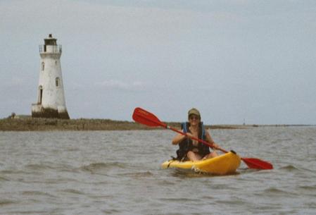 Flo kayaking in Savannah, July 2008