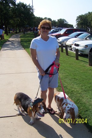 Me with my Basset Hounds