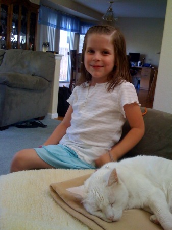 My Daughter Skyler & my cat Jazzable