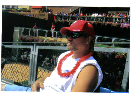 Jeff watching the Philles beat Arizona D-backs