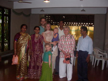 Ava, Coco, Barb and Keith at wedding India