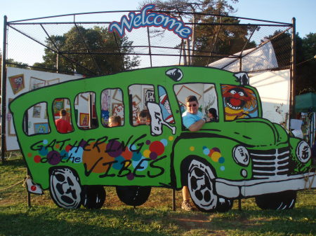 Kids and Dad, on the road again.