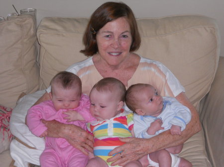Cicily with 3 grandchildren -