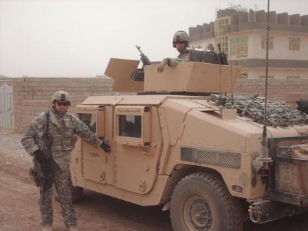 Afghanistan 2008 Chris in gunner nest.