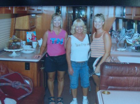 me and my daughters in dolly partens tour bus