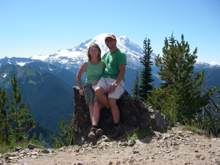 Linda and I on Mt. Rainier