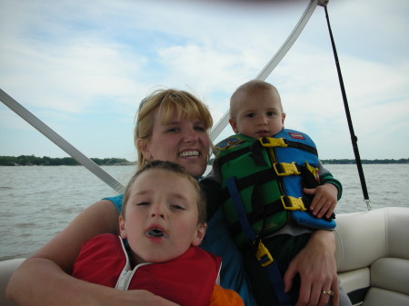 On my P's boat...Fox Lake