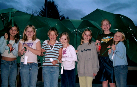 My daughter Jessie (in white) with the ladies.