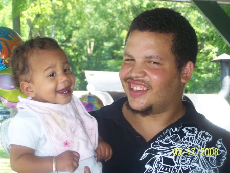 Ame'ria's first Birthday with her daddy